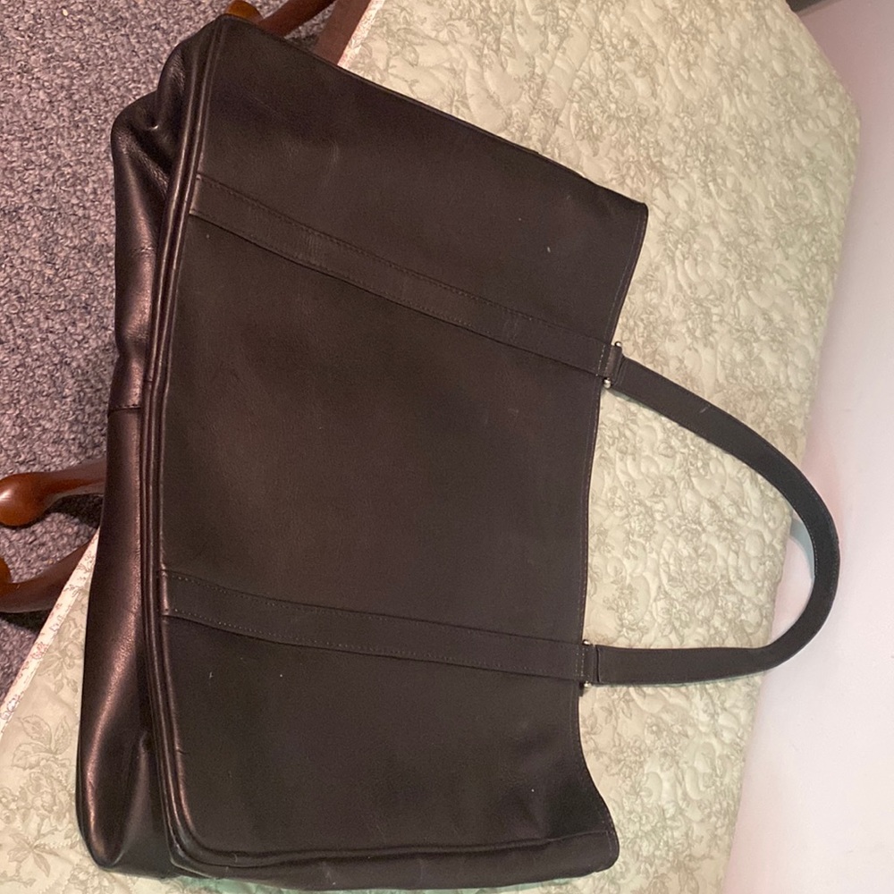 Piel leather tote bag- black